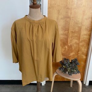 Muji Golden Boxy Top size M-L